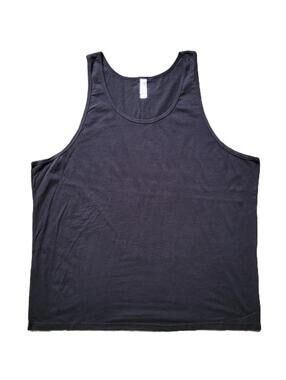 Canvas Men's 2XL Tank Top Black Sleeveless Shirt Soft Casual Tee - NEW